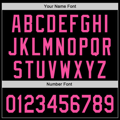 Custom Black Pink 3D Revzzz Half Masked Authentic Baseball Jersey