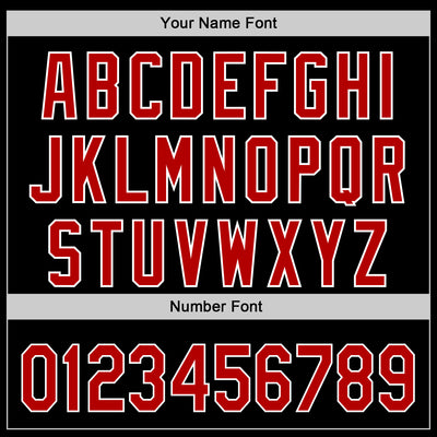 Custom Black Red-White 3D Revzzz Da Revzzz Authentic Baseball Jersey