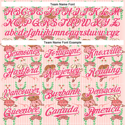 Custom Light Pink Neon Pink-White 3D Emi Bee Ballet Bunnies Authentic Baseball Jersey