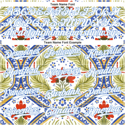 Custom White Light Blue 3D Emi Bee Bretagne Bouquets Authentic Baseball Jersey