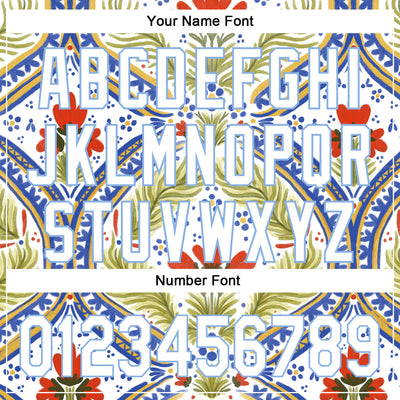 Custom White Light Blue 3D Emi Bee Bretagne Bouquets Authentic Baseball Jersey