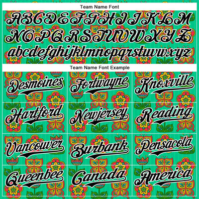 Custom Green Black-White 3D Emi Bee Butterfly Flower Authentic Baseball Jersey