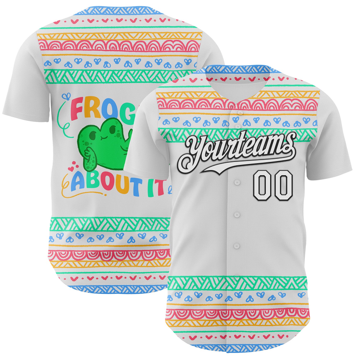 Custom White Black 3D Emi Bee Froget About It Authentic Baseball Jersey