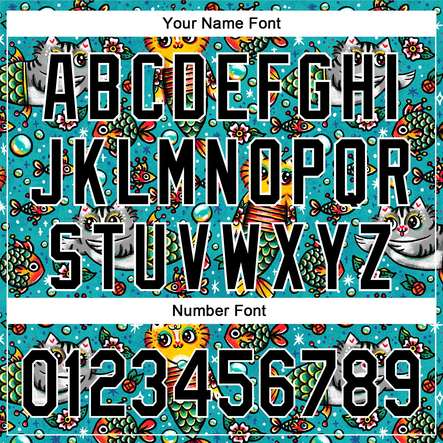 Custom Teal Black-White 3D Emi Bee Purrmaids Authentic Baseball Jersey