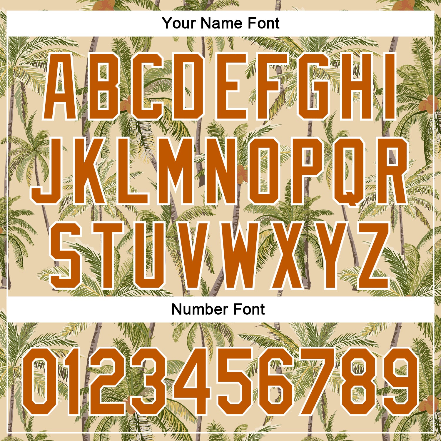 Custom City Cream Texas Orange-White 3D Hawaii Tropical Coconut Tree Authentic Baseball Jersey