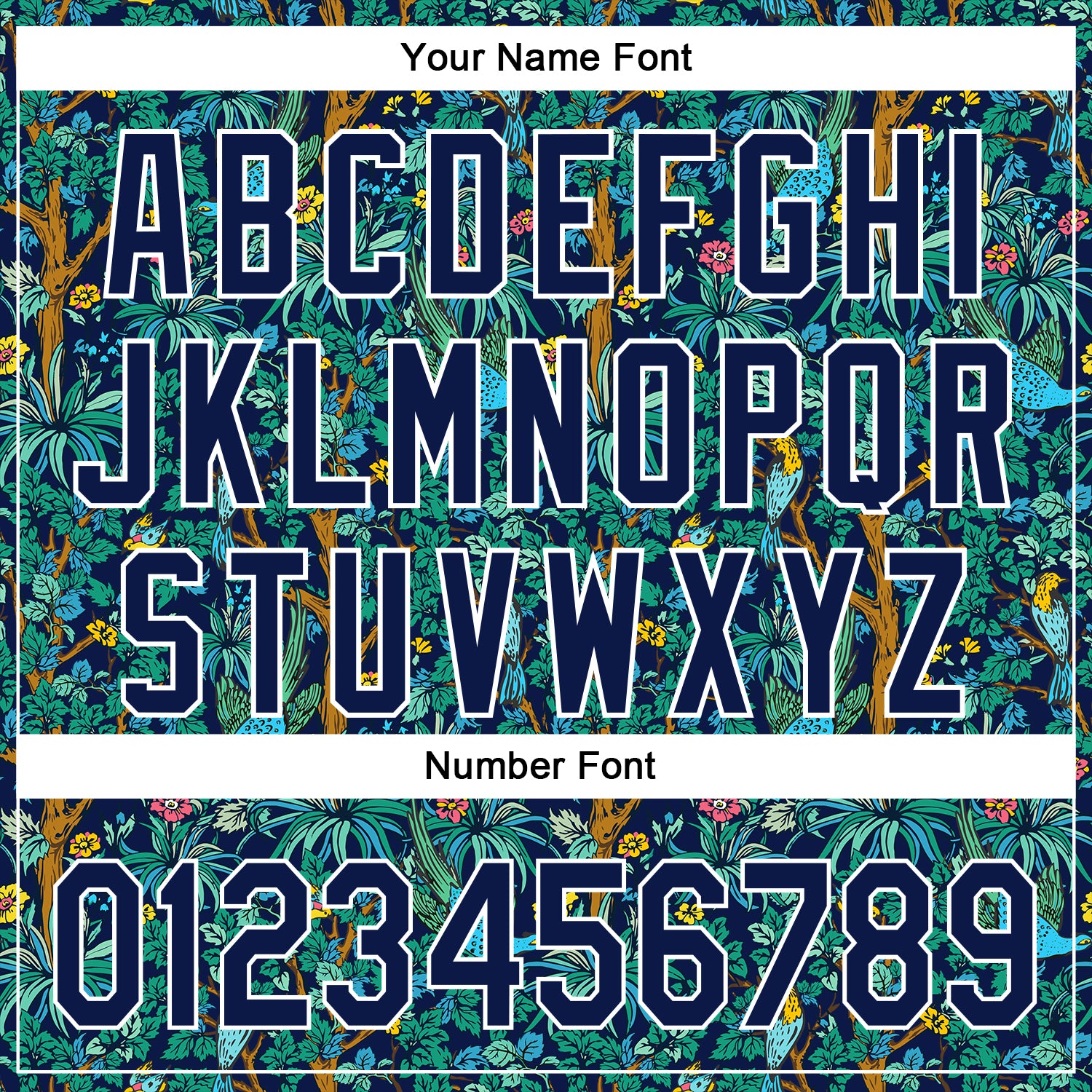 Custom Navy White 3D Hawaii Tropical Jungle Bird Authentic Baseball Jersey