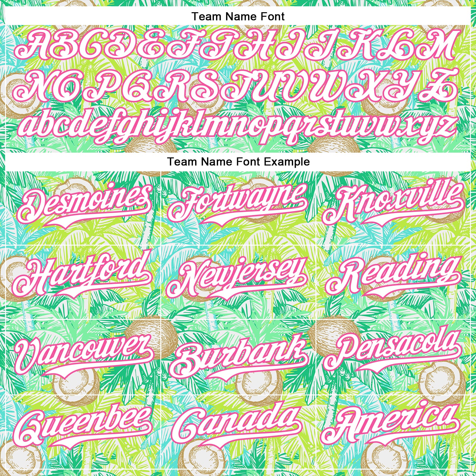 Custom White Pink 3D Hawaii Tropical Coconut Tree Authentic Baseball Jersey