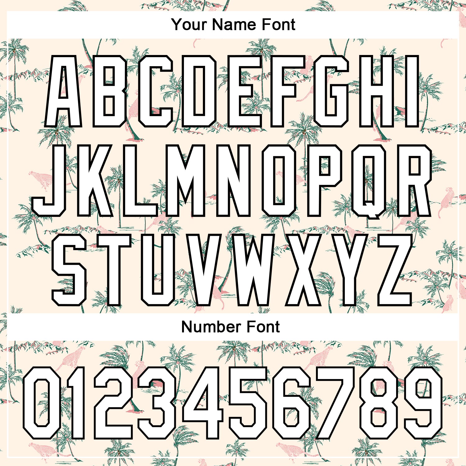 Custom Cream White-Black 3D Hawaii Tropical Palm Tree Leopard Authentic Baseball Jersey