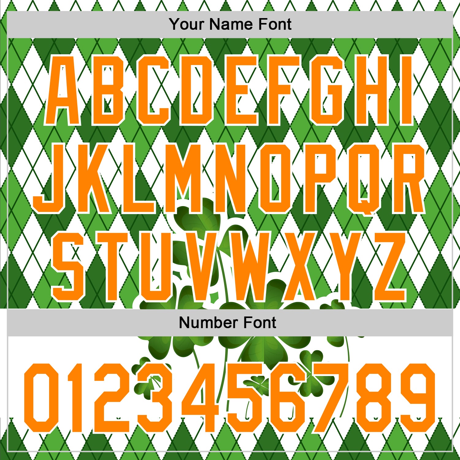 Custom White Bay Orange-Green 3D St. Patrick's Day Shamrock Authentic Baseball Jersey