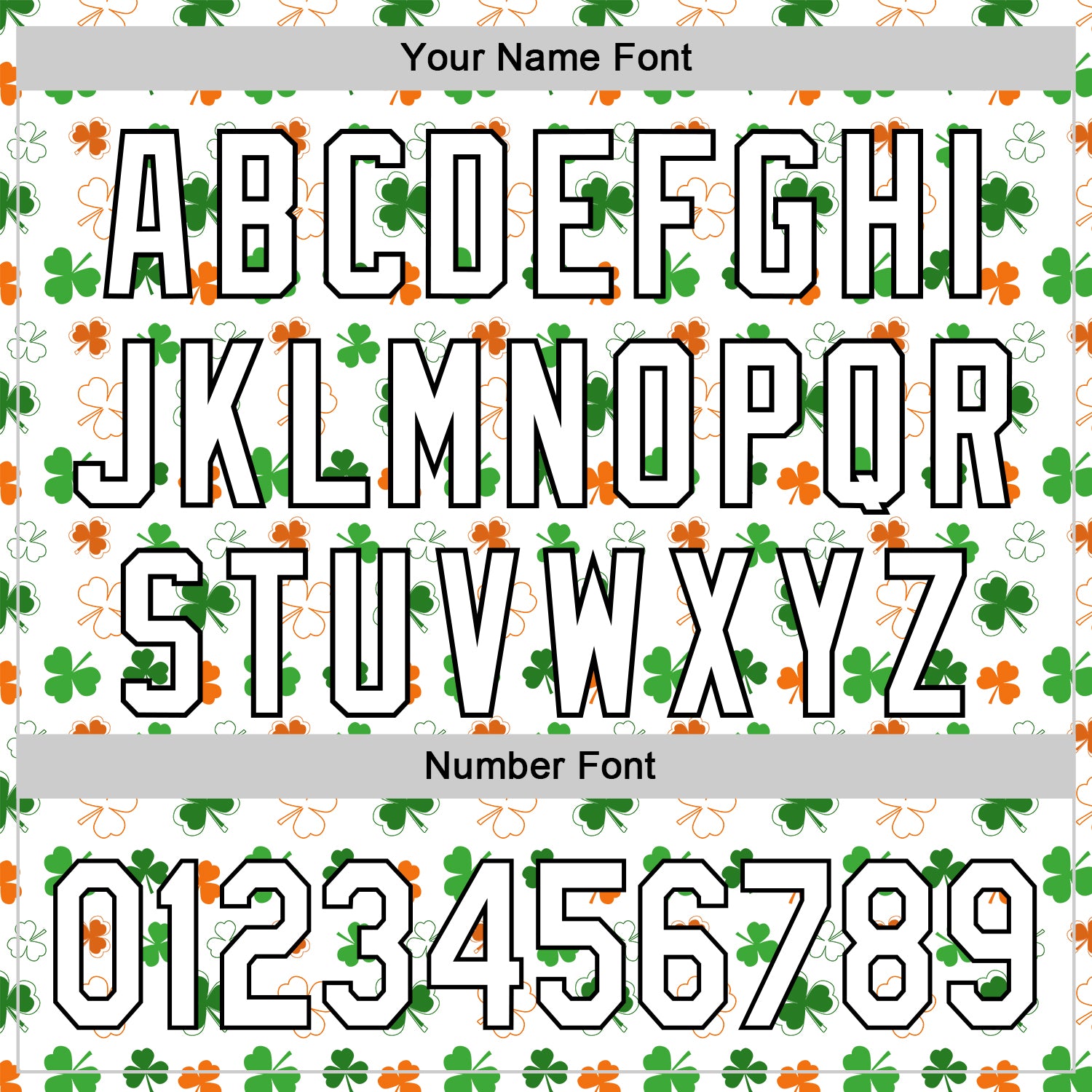 Custom White Black Green-Bay Orange 3D St. Patrick's Day Shamrock Authentic Baseball Jersey