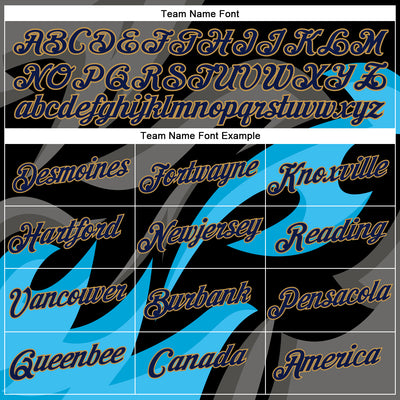 Custom Black Navy-Old Gold 3D Esports Performance T-Shirt