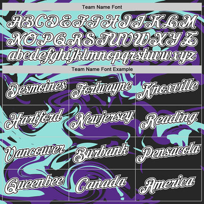 Custom Black Ice Blue-Purple 3D Esports Performance T-Shirt