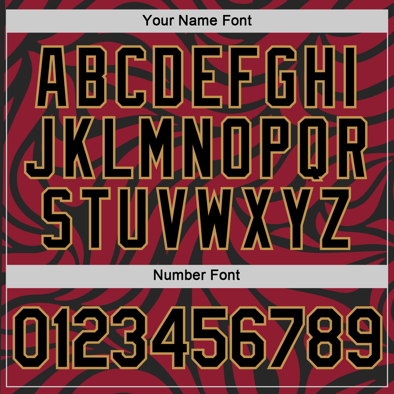 Custom Crimson Black-Old Gold 3D Esports Performance T-Shirt