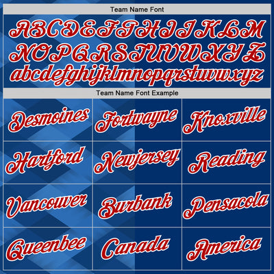 Custom US Navy Blue Red-White 3D Esports Performance T-Shirt