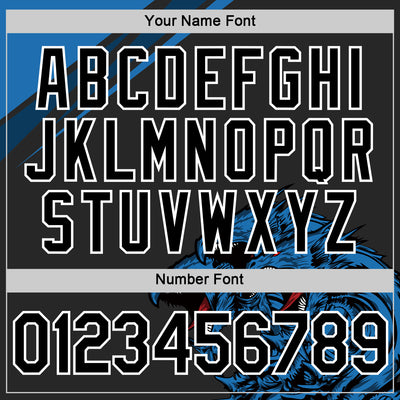 Custom Black Blue-White 3D Esports Performance T-Shirt