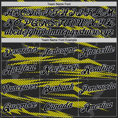 Custom Black Light Yellow-Light Gray 3D Esports Performance T-Shirt