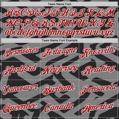 Custom Black Red-Steel Gray 3D Esports Performance T-Shirt