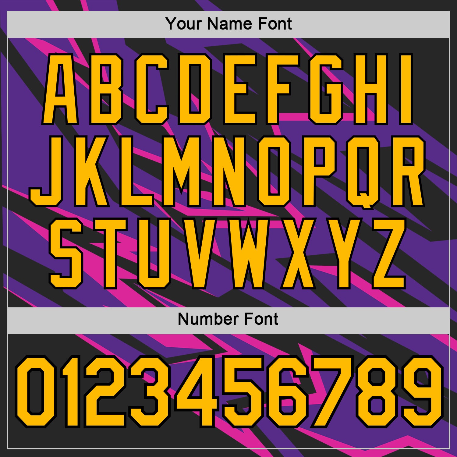 Custom Black Gold Purple-Deep Pink 3D Esports Performance T-Shirt