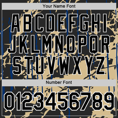 Custom Black Vegas Gold-US Navy Blue 3D Esports Performance T-Shirt