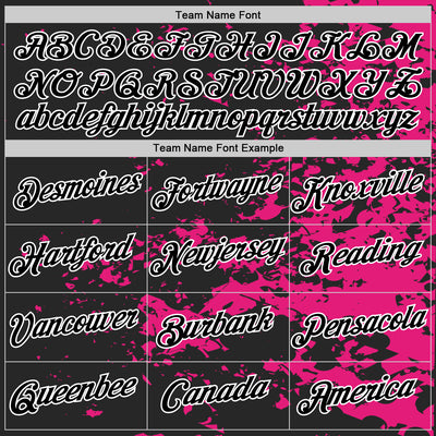 Custom Black Hot Pink-White 3D Esports Performance T-Shirt