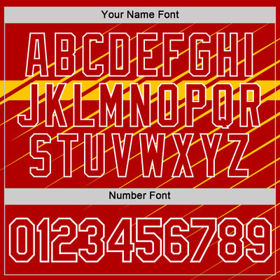 Custom Red Yellow-White 3D Esports Performance T-Shirt