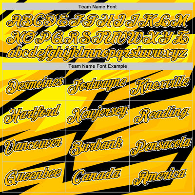 Custom Black Gold-White 3D Esports Performance T-Shirt