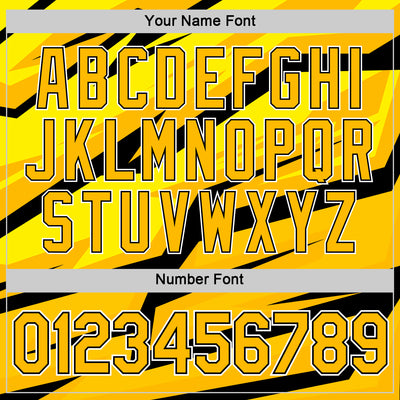 Custom Black Gold-White 3D Esports Performance T-Shirt