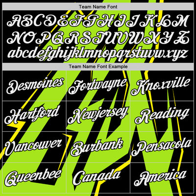 Custom Black Neon Green-Light Yellow 3D Esports Performance T-Shirt