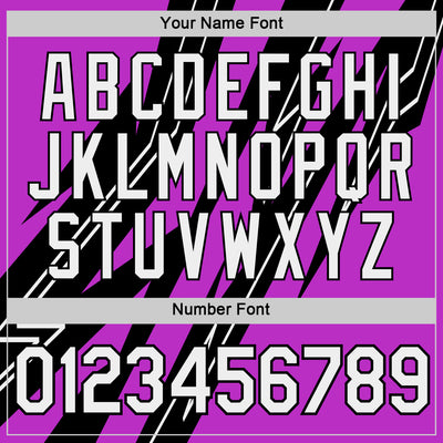 Custom Black White-Purple 3D Esports Performance T-Shirt