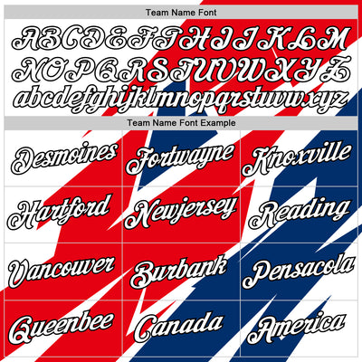 Custom White Fire Red US Navy Blue-Black 3D Esports Performance T-Shirt