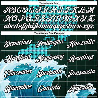 Custom Midnight Green White-Black 3D Pattern Design Travel Sailing Columbus Day Performance T-Shirt