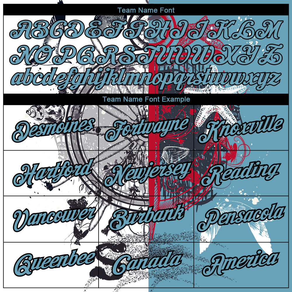 Custom Shadow Blue Black 3D Pattern Design Sailing Compass Columbus Day Performance T-Shirt