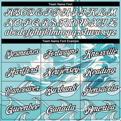 Custom Ice Blue White-Black 3D Pattern Design Sailing Ship Columbus Day Performance T-Shirt