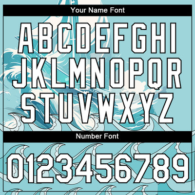 Custom Ice Blue White-Black 3D Pattern Design Sailing Ship Columbus Day Performance T-Shirt