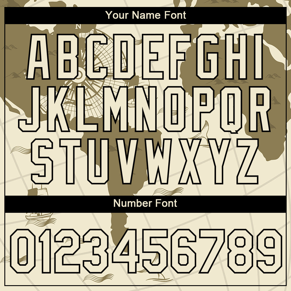 Custom City Cream Black 3D Pattern Design Sailing Ship Compass Columbus Day Performance T-Shirt