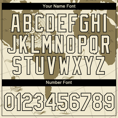 Custom City Cream Black 3D Pattern Design Sailing Ship Compass Columbus Day Performance T-Shirt