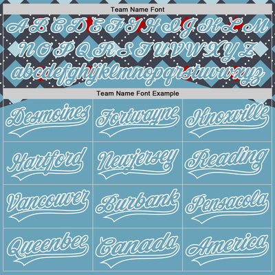 Custom Shadow Blue White 3D Pattern Design Father's Day Mustache Authentic Baseball Jersey