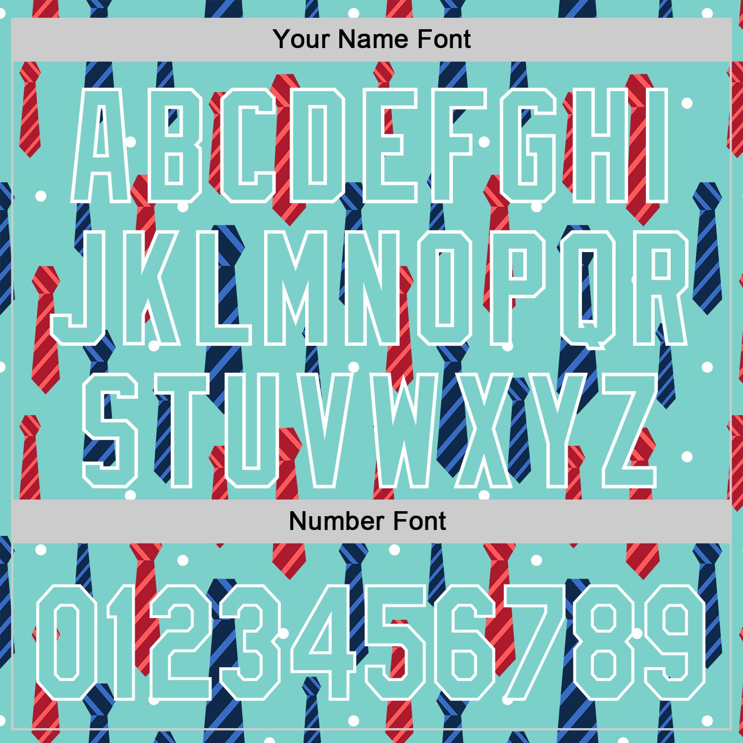 Custom Ice Blue White 3D Pattern Design Father's Day Tie Authentic Baseball Jersey