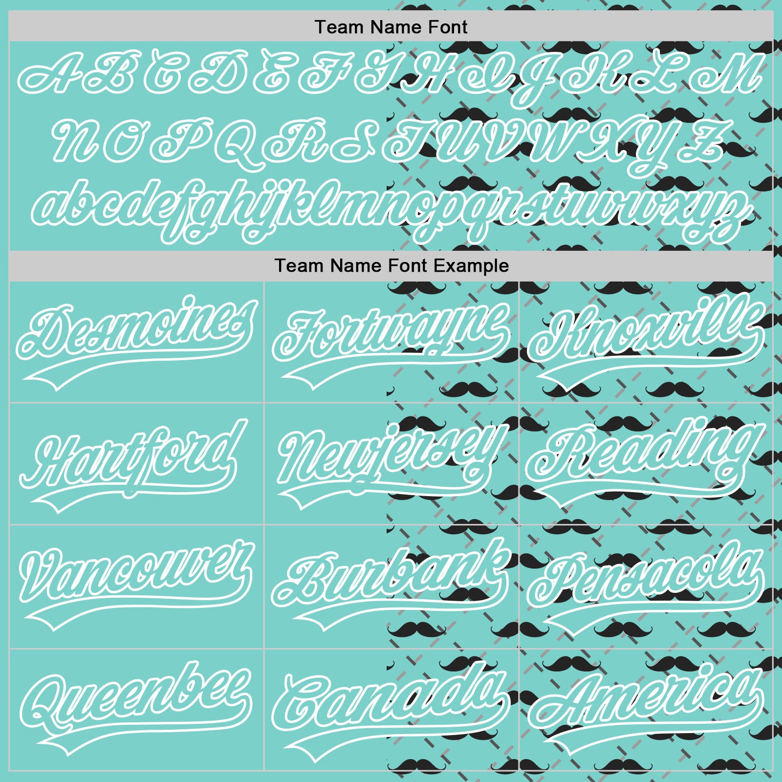 Custom Ice Blue White 3D Pattern Design Father's Day Mustache Authentic Baseball Jersey