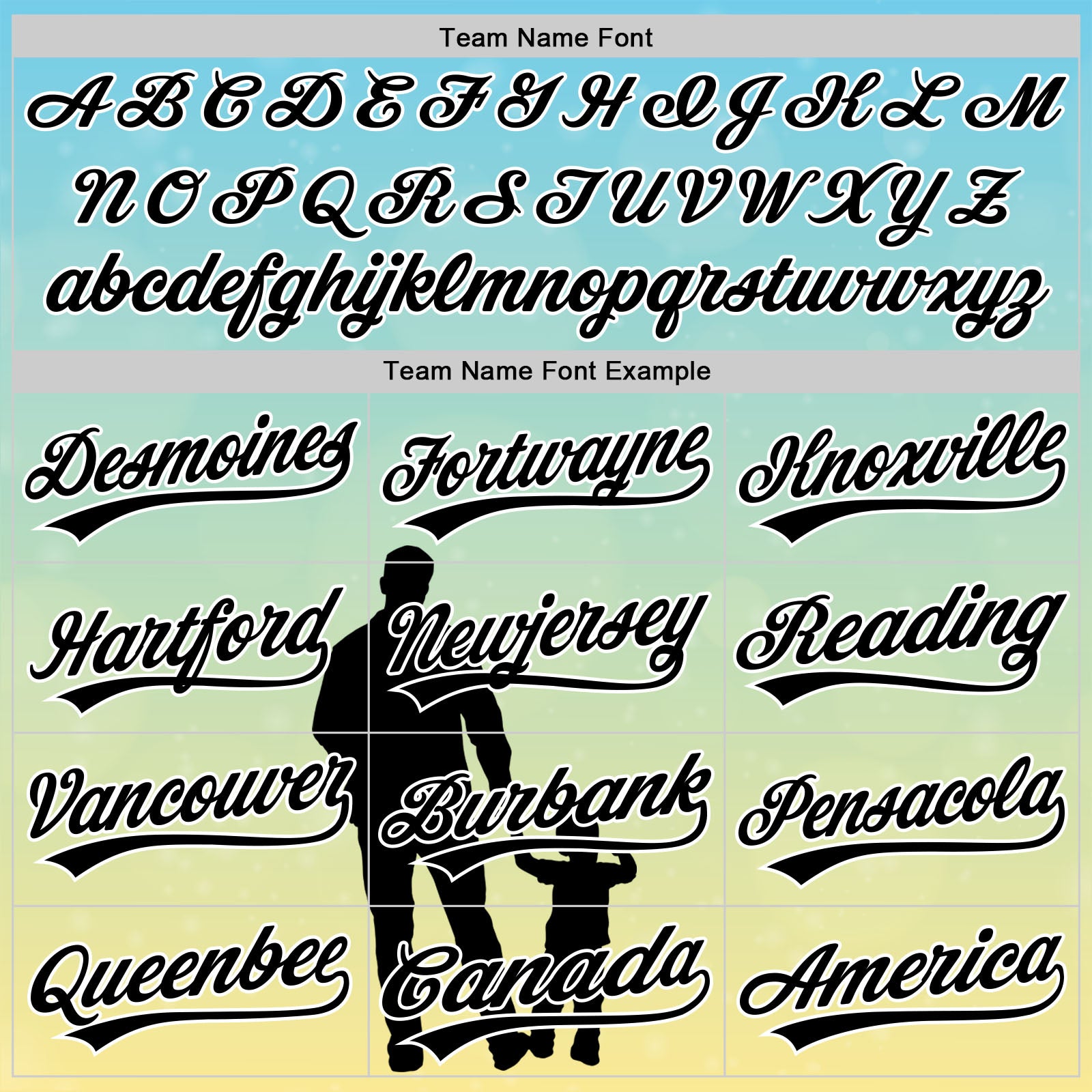 Custom Ice Blue Black-White 3D Pattern Design Father's Day Family Love Authentic Baseball Jersey