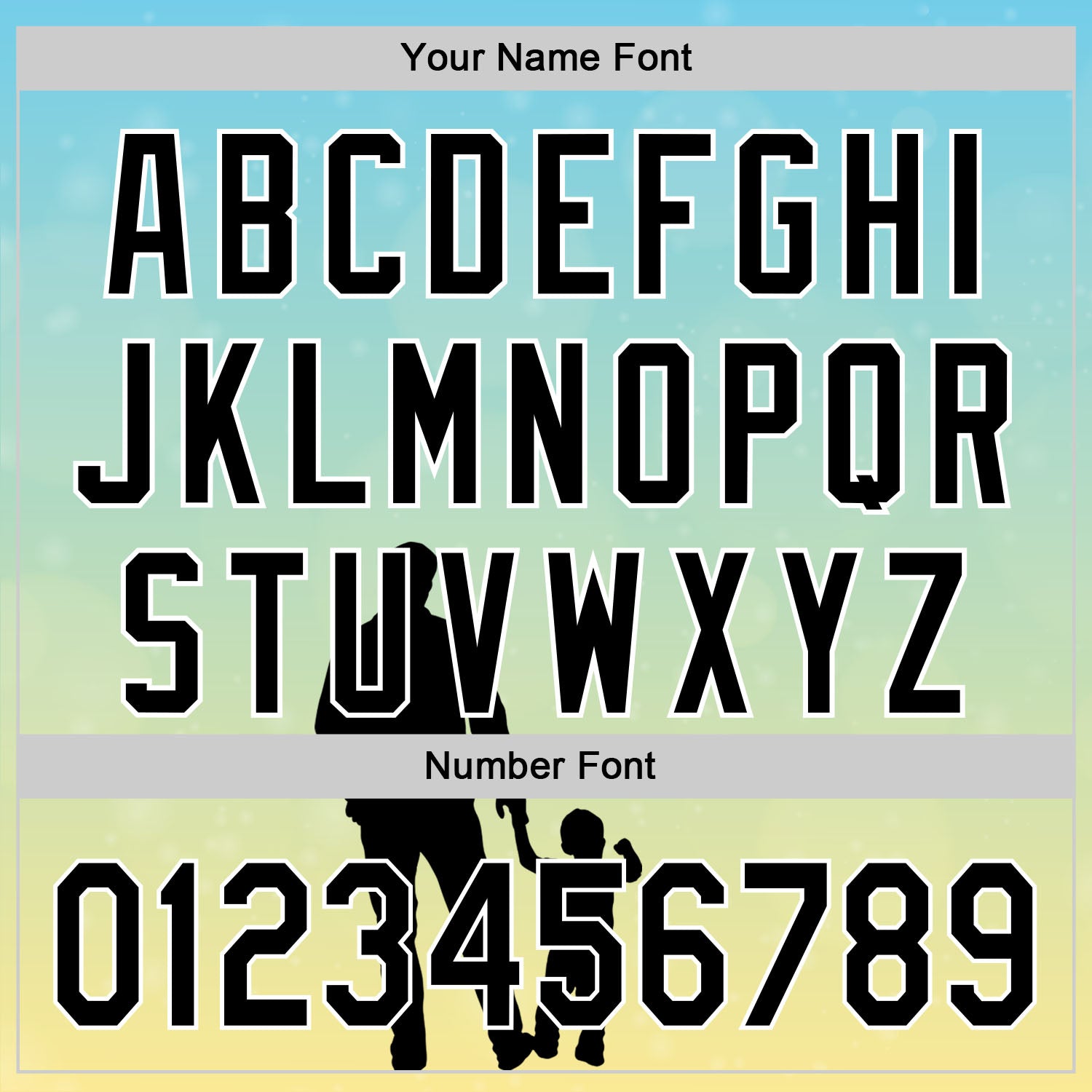 Custom Ice Blue Black-White 3D Pattern Design Father's Day Family Love Authentic Baseball Jersey