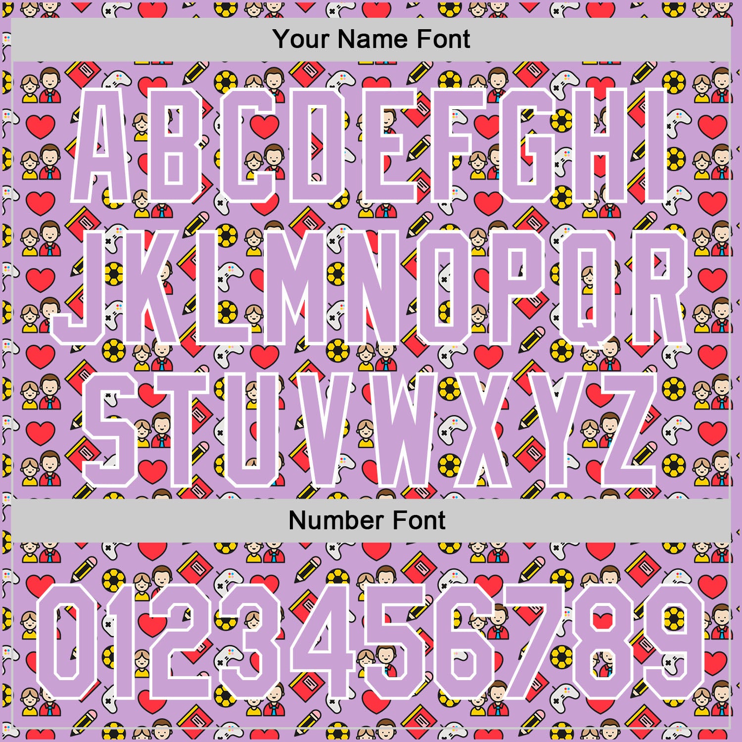 Custom Light Purple White 3D Pattern Design Father's Day Family Love Authentic Baseball Jersey