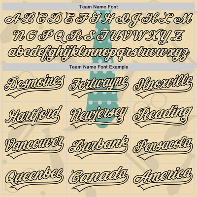 Custom Cream Black 3D Pattern Design Father's Day Tie Authentic Baseball Jersey