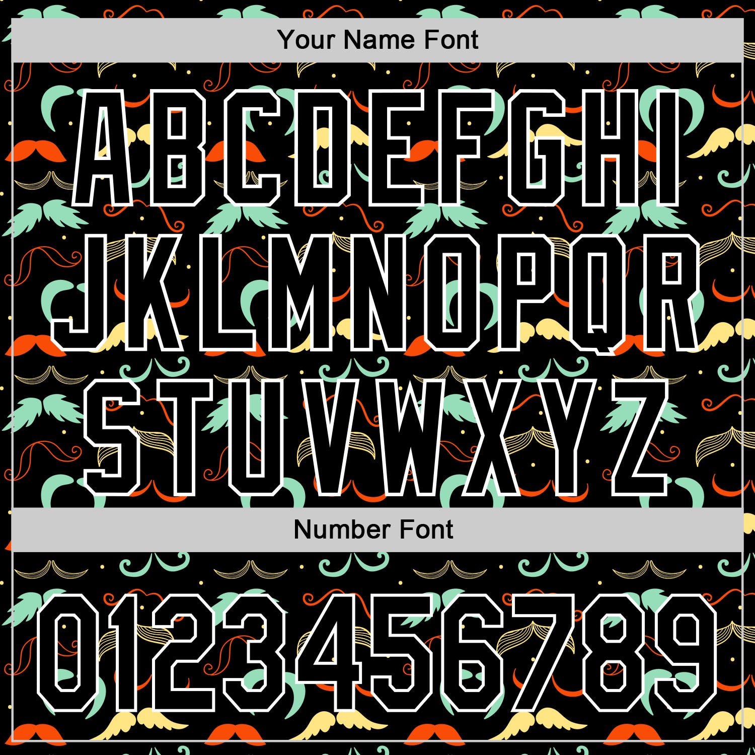 Custom Black White 3D Pattern Design Father's Day Mustache Authentic Baseball Jersey