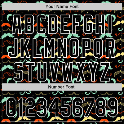 Custom Black White 3D Pattern Design Father's Day Mustache Authentic Baseball Jersey