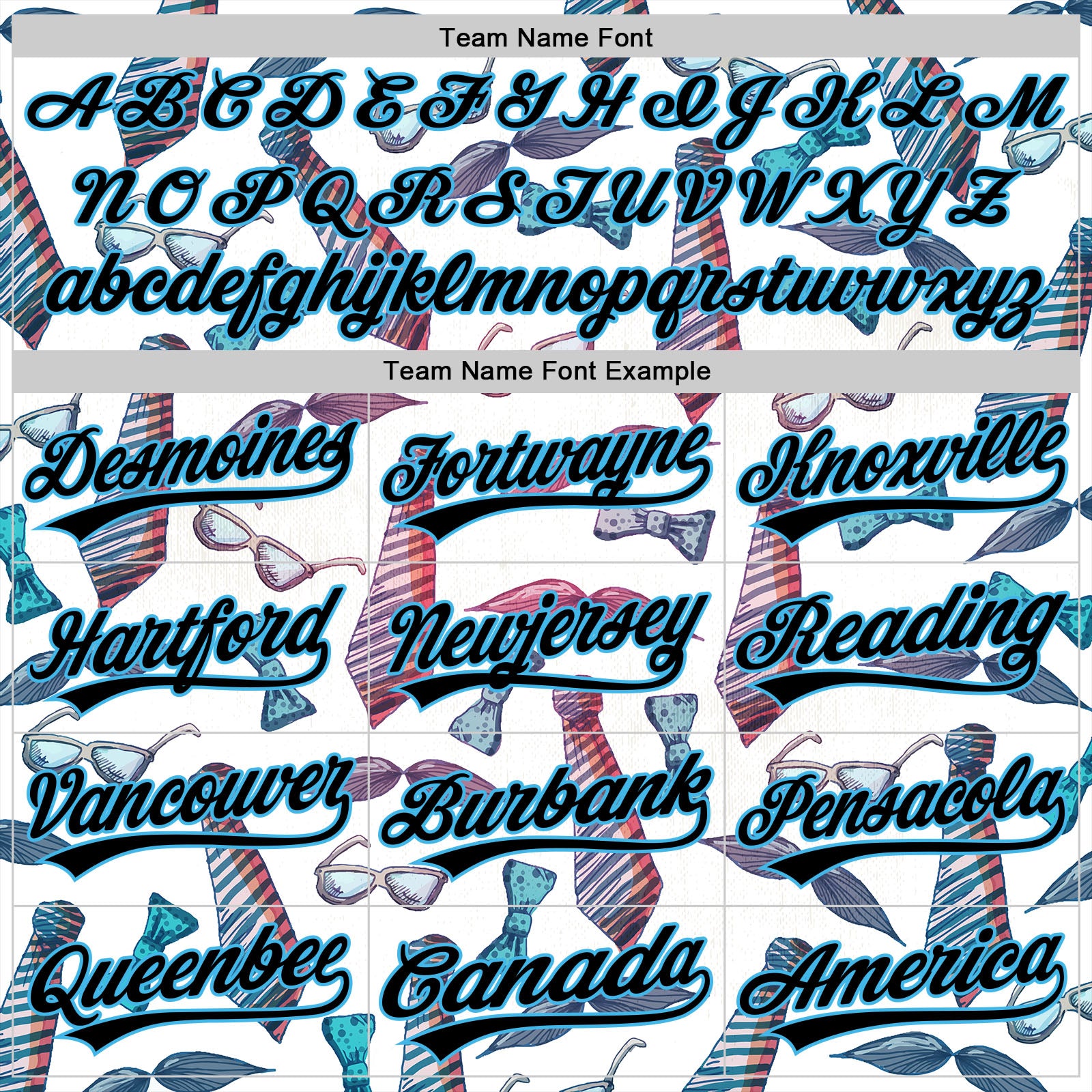 Custom White Black-Sky Blue 3D Pattern Design Father's Day Mustache And Tie Authentic Baseball Jersey