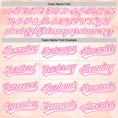 Custom Cream White-Pink 3D Pattern Design Mother's Day Family Love Authentic Baseball Jersey