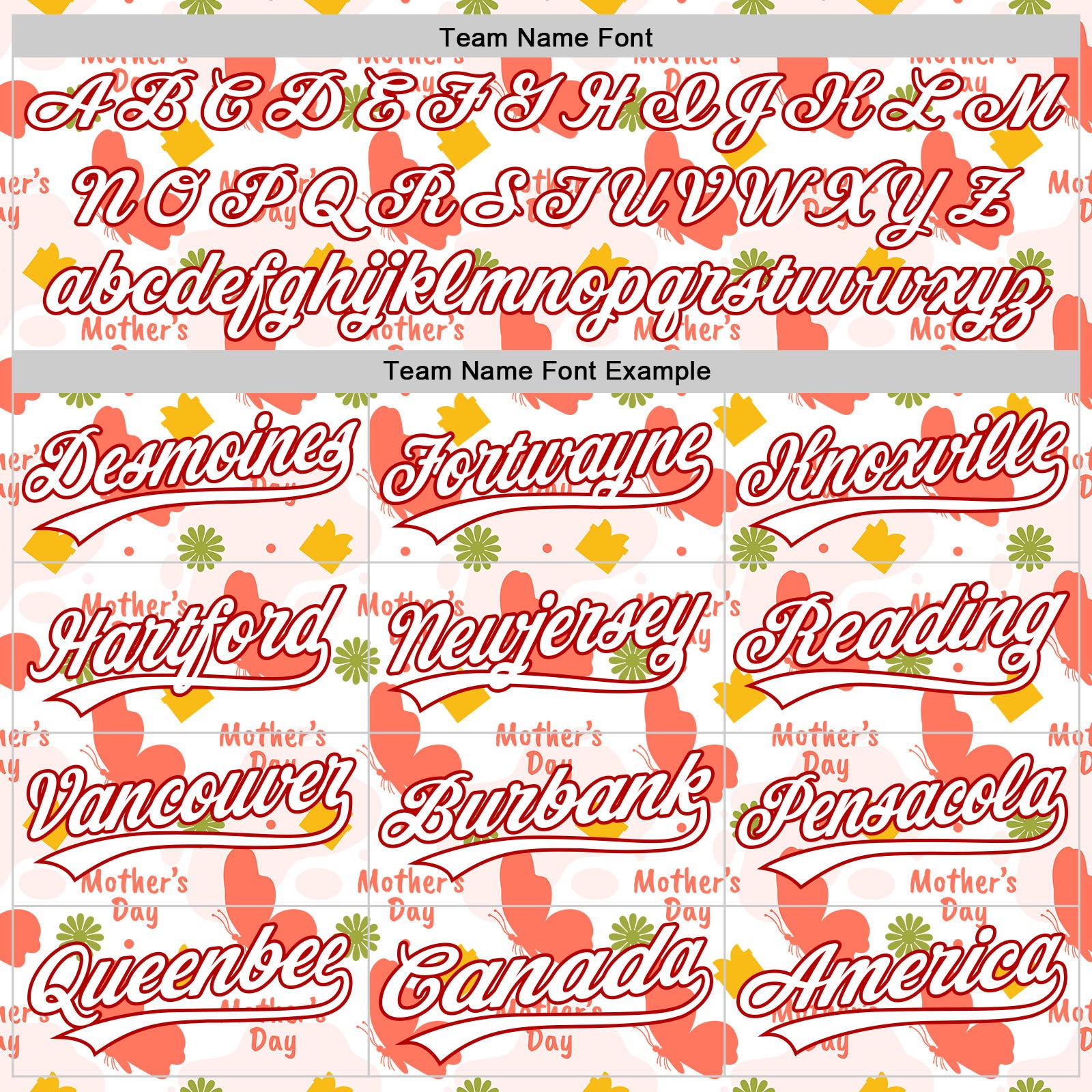 Custom White Red 3D Pattern Design Mother's Day Love Authentic Baseball Jersey