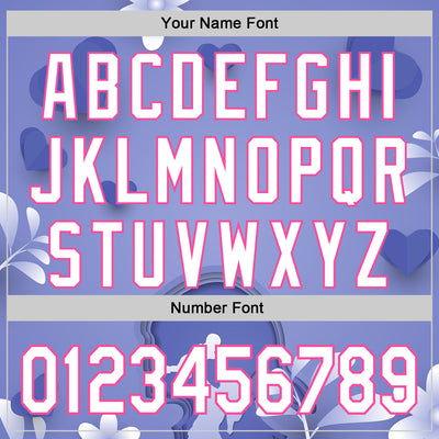 Custom Light Purple White-Pink 3D Pattern Design Mother's Day Family Love Authentic Baseball Jersey