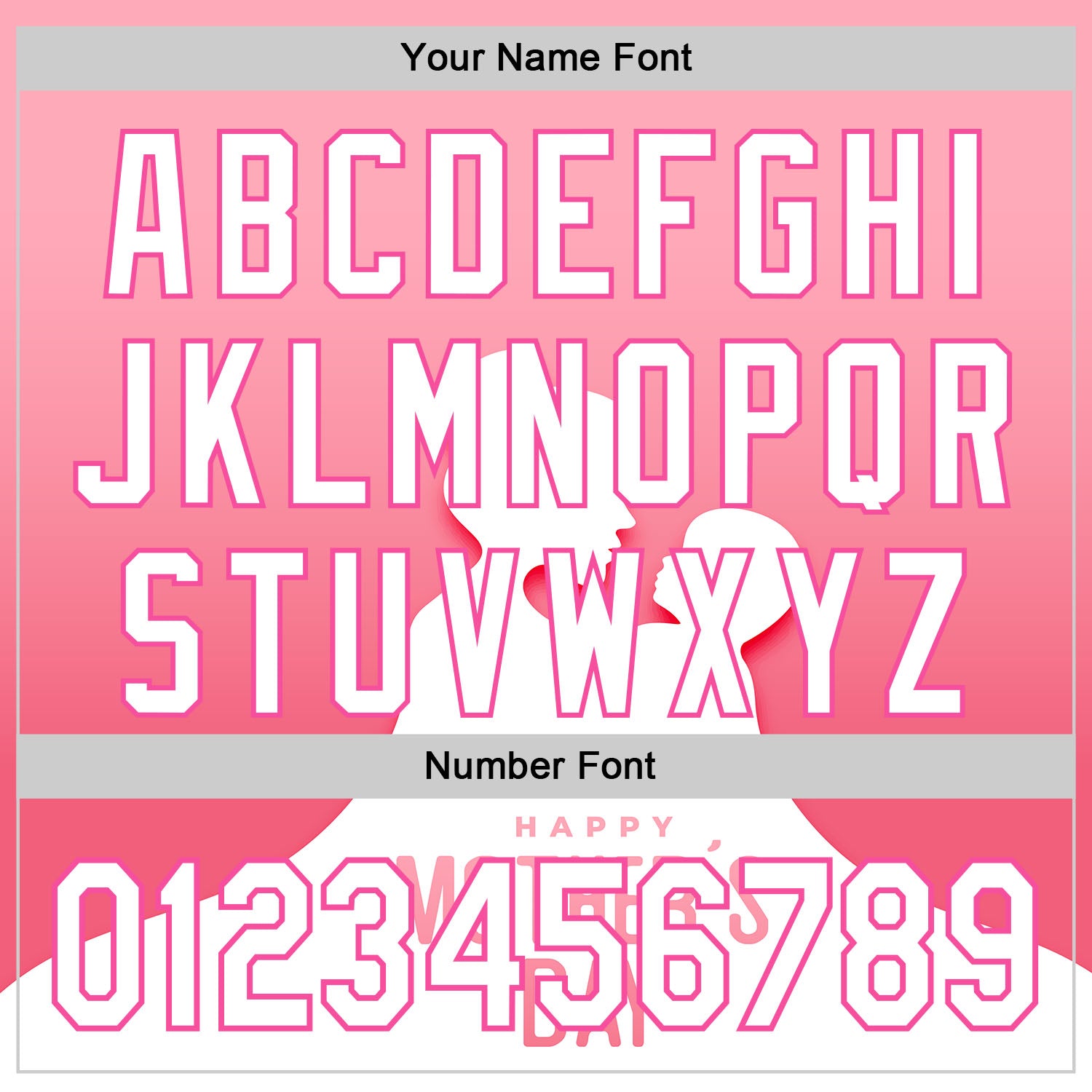 Custom Light Pink White-Pink 3D Pattern Design Mother's Day Family Love Authentic Baseball Jersey